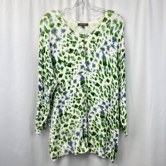 Kenar Women’s Button Front Cardigan 3/4 Sleeve Multicolor Soft Size XL - Picture 1 of 8